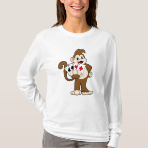 Camiseta Macaco no Poker com cartões Poker