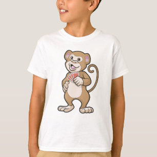 Camiseta Macaco no Poker com cartões Poker
