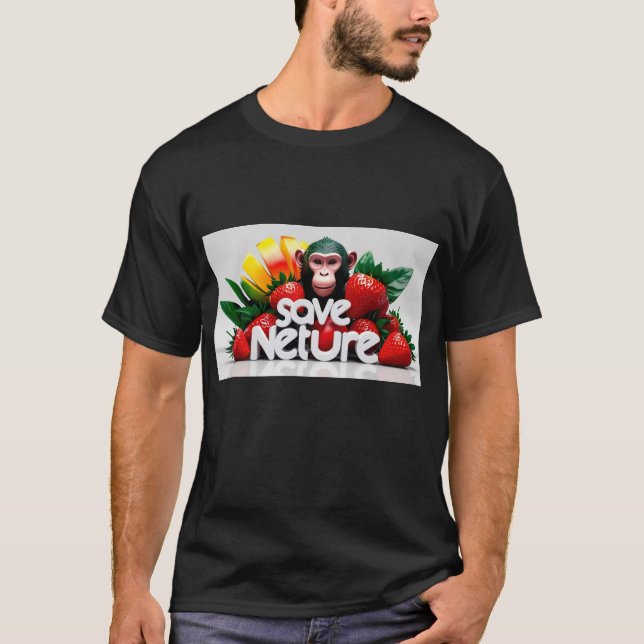 Camiseta Macaco no Strawberry Delight (Frente)