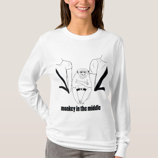 Camiseta Macaco no t-shirt médio (Frente)