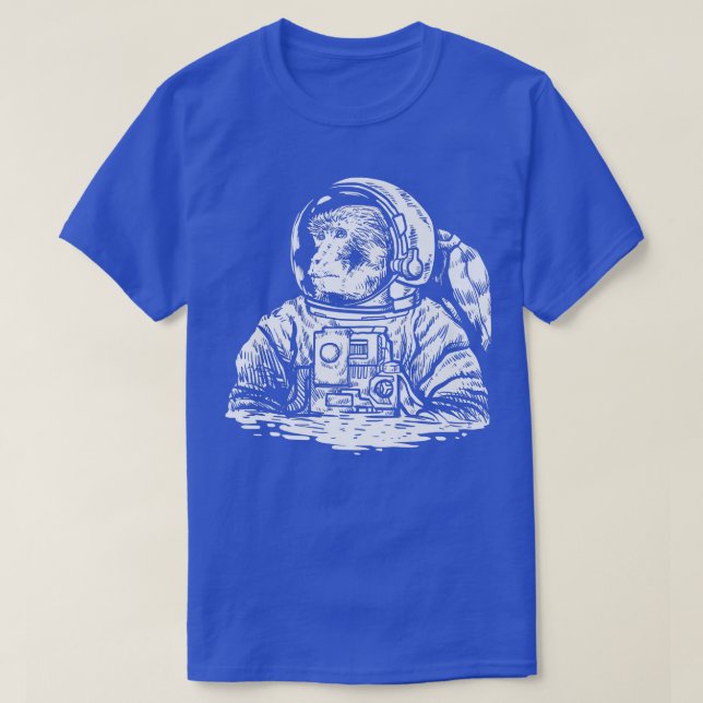 Camiseta Macaco Num Astronauta Engraçado De Espaço (Frente do Design)