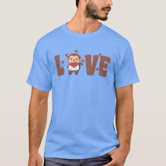 Camiseta Macaco Para Dia Dos Namorados Animais Fofos Amigo
