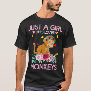 Camiseta Macaco Para Mulheres Apenas Uma Menina Que Ama Mac