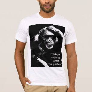 Camiseta Macaco Pensante Citação de Shakespeare Pop Art Mas