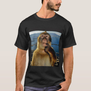 Camiseta Macaco Pensativo Goated Fofo Meme