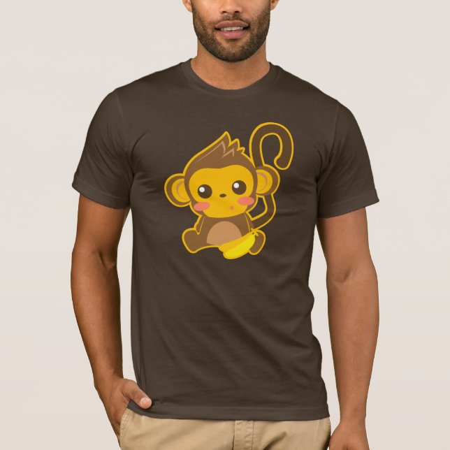 Camiseta Macaco pequeno bonito (Frente)