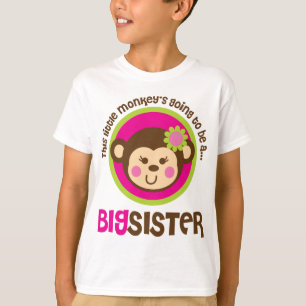 Camiseta Macaco pequeno que vai ser uma irmã mais velha