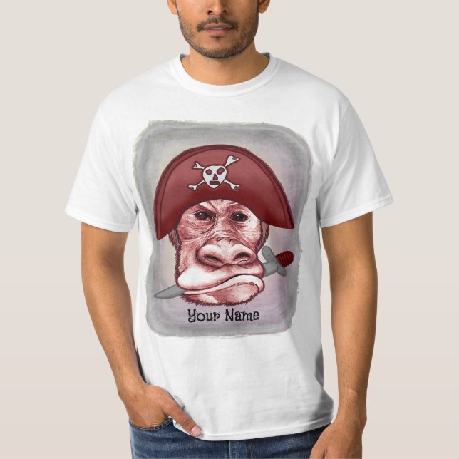 Camiseta Macaco Pirata Mau Grande  (Frente)
