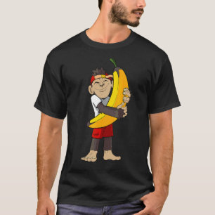 Camiseta Macaco Prende Banana Em Seus Braços