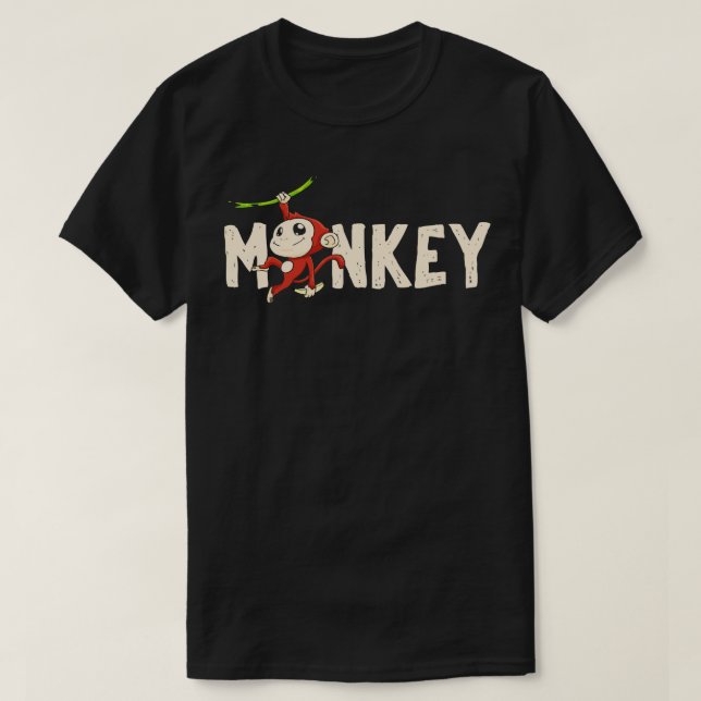 Camiseta Macaco Primate Ape (Frente do Design)