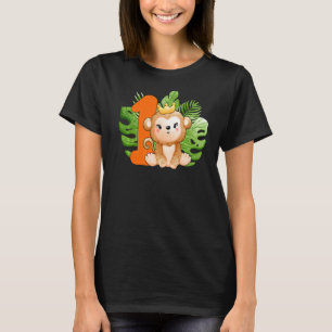 Camiseta Macaco-primeiro aniversario-Cachorro, 1 Ano Safari
