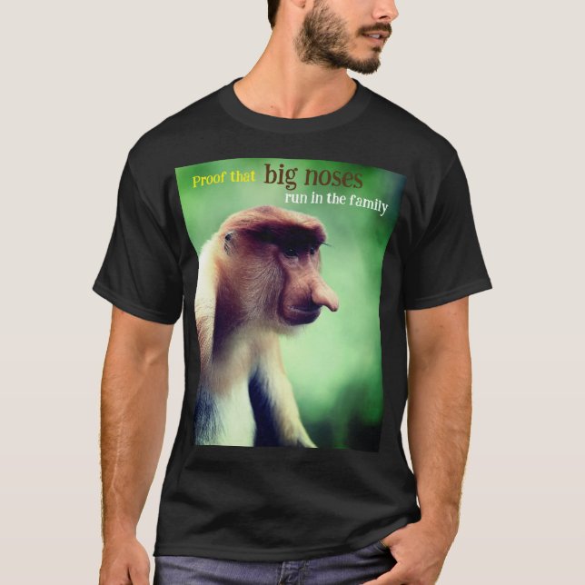 Camiseta Macaco proboscado com nariz grande (Frente)