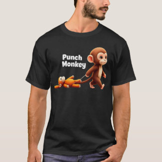 Camiseta Macaco Punch Viral Fofo Gráfico