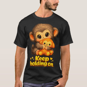 Camiseta Macaco punching com ursinho abraçando continue seg