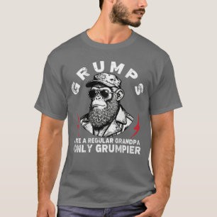 Camiseta Macaco Resmungão Como Um Avô Normal Só Que Mais Re