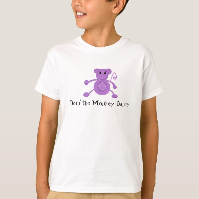 Camiseta Macaco Roxo - Dança do Macaco (Frente)