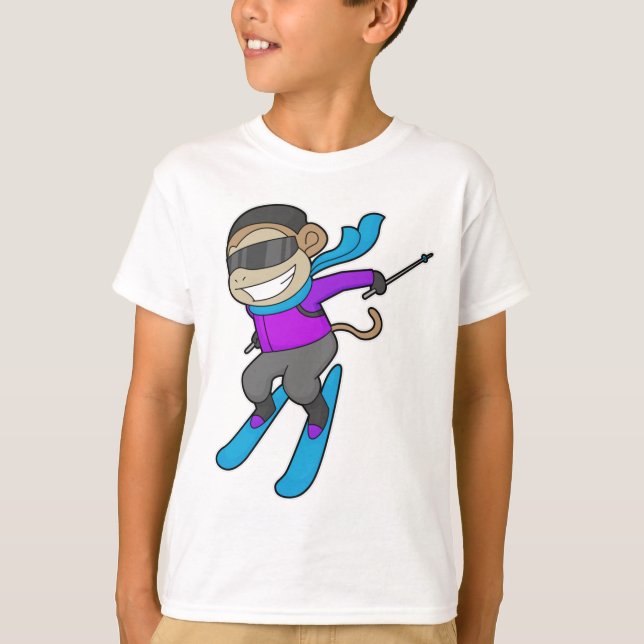 Camiseta Macaco Skier Ski (Frente)