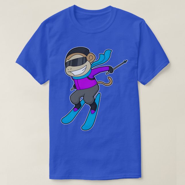 Camiseta Macaco Skier Ski (Frente do Design)