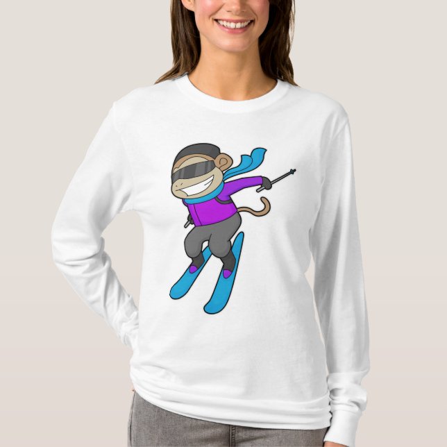 Camiseta Macaco Skier Ski (Frente)