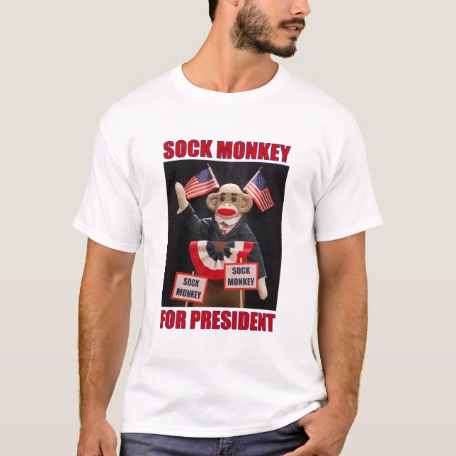 Camiseta Macaco Sock para Presidente (Frente)