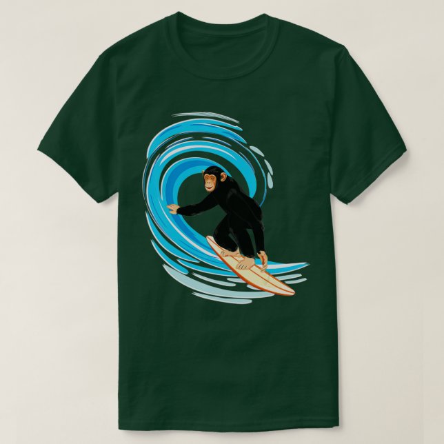 Camiseta Macaco surfando (Frente do Design)