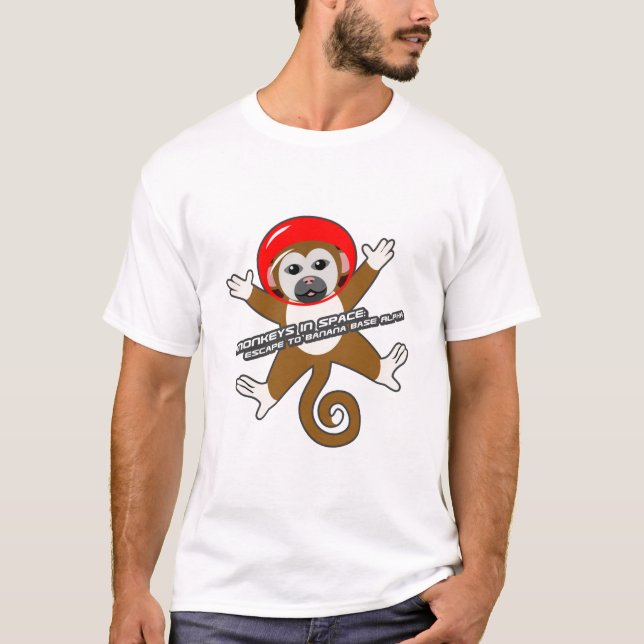 Camiseta Macaco vermelho do espaço (Frente)