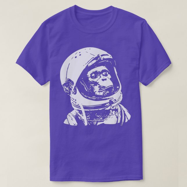 Camiseta Macaco-Viagem do Espaço Vintage (Frente do Design)
