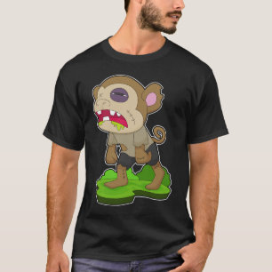 Camiseta Macaco Zumbi do Halloween