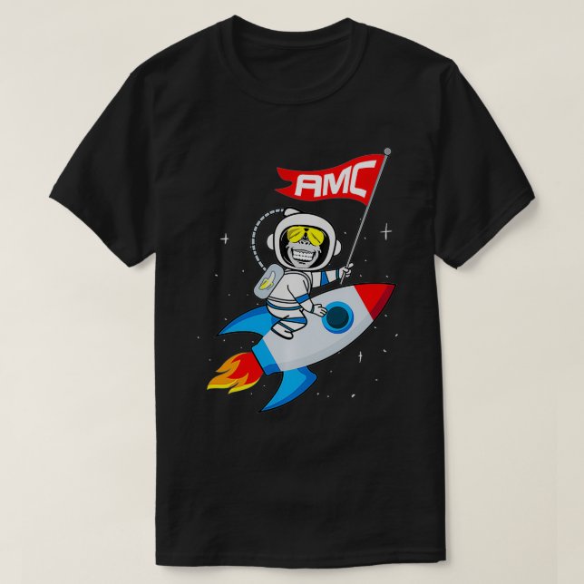 Camiseta Macacos À Lua $AMC Short Squeeze (Frente do Design)