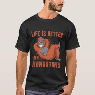 Camiseta Macacos Bons Orangutan Irônico Cita Vida Selvagem