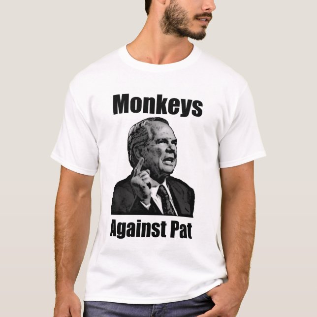 Camiseta Macacos contra Pat Robertson (Frente)