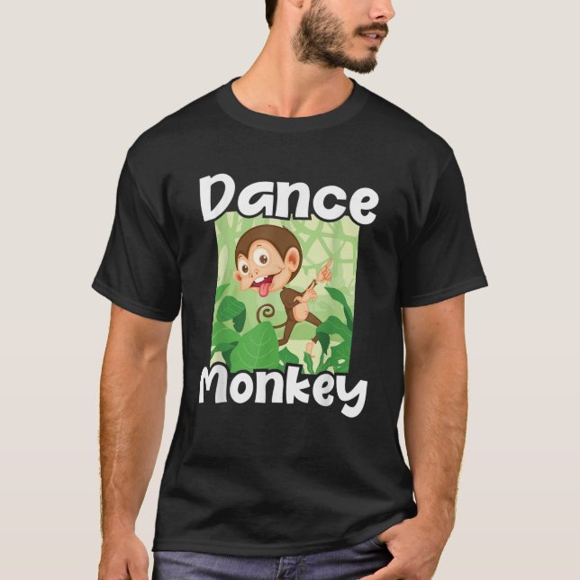 Camiseta Macacos-Disco-Macacos-Dança Primato-Zoo-Selva Anim (Frente)