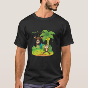 Camiseta MACACOS EM ÁRVORES Animais Selvagens Presente de A