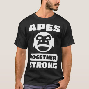 Camiseta Macacos Juntos Fortes E Engraçados Comércio De Açõ
