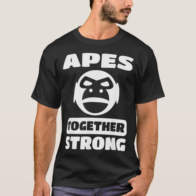 Camiseta Macacos Juntos Fortes E Engraçados Comércio De Açõ (Frente)