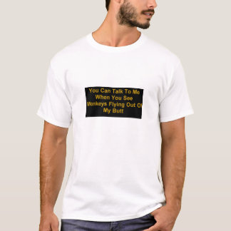 Camiseta Macacos que voam fora de meu bumbum