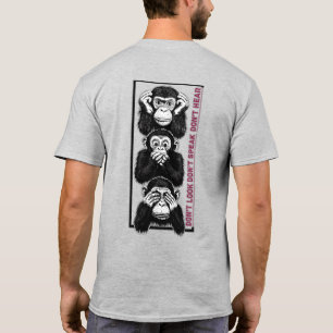 Camiseta macacos sábios