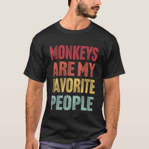 Camiseta Macacos São As Minhas Pessoas Favoritas - Engraçad