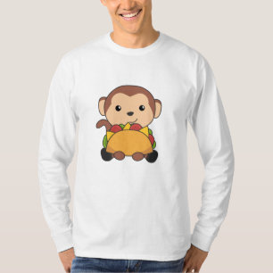 Camiseta Macacos Taco Engraçados Tacos México Macaco Doce