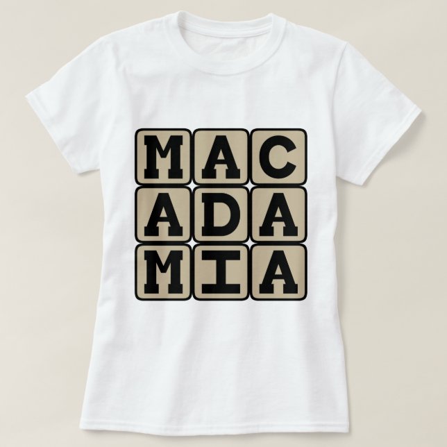 Camiseta Macadâmia, Noz Havaiana (Frente do Design)