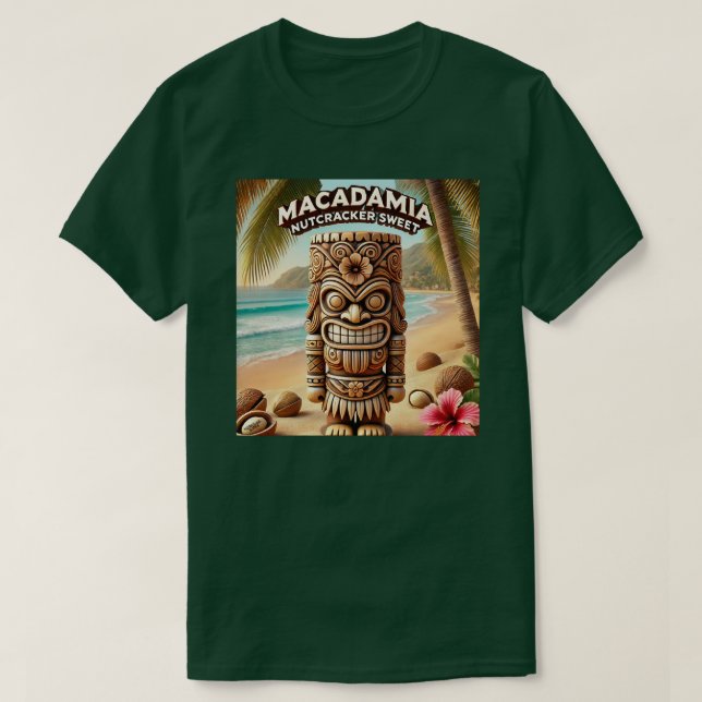 Camiseta Macadamia Nutcracker Sweet Tiki Style (Frente do Design)