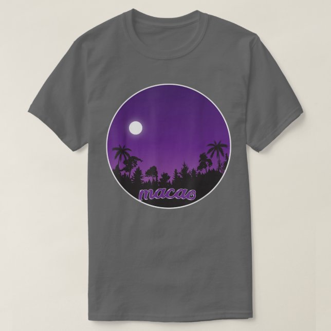 Camiseta macao By night with Palms  (Frente do Design)