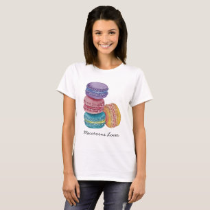 Camiseta Macarões Coxas Do Arco-Íris Em Aquarela