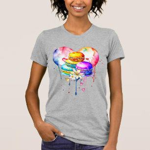 Camiseta Macarões de Aquarela