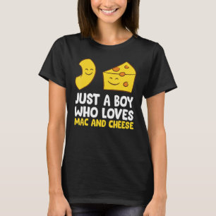 Camiseta Macaroni Cheese Apenas Um Menino Que Ama Mac E Che