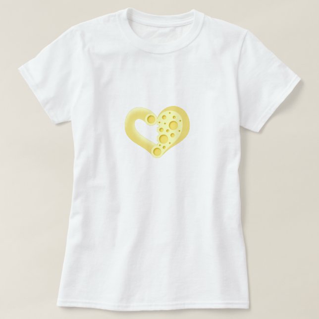 Camiseta Macaroni E Queijo Heart (Frente do Design)