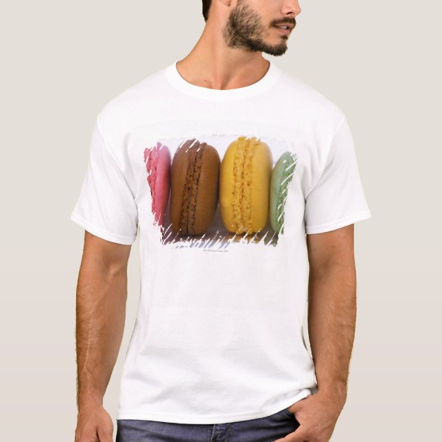 Camiseta Macarons franceses importados do gourmet (Frente)
