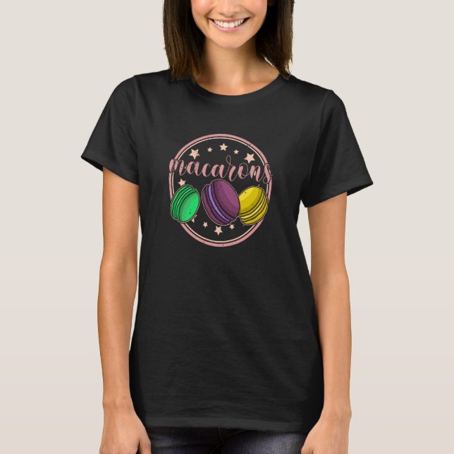 Camiseta Macaroons recipes dessert Italy confectionery sayi (Frente)