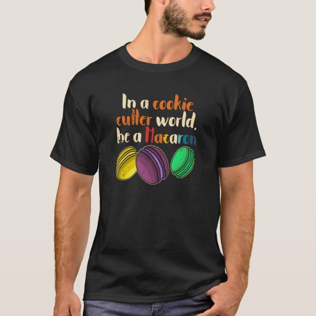 Camiseta Macaroons recipes dessert Italy confectionery sayi (Frente)