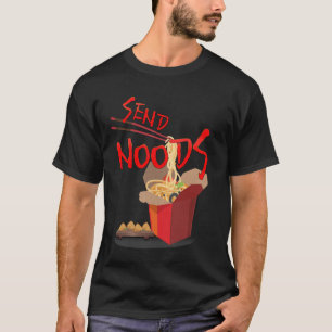 Camiseta Macarrão chinês envia NOODS Comida asiática Ventil